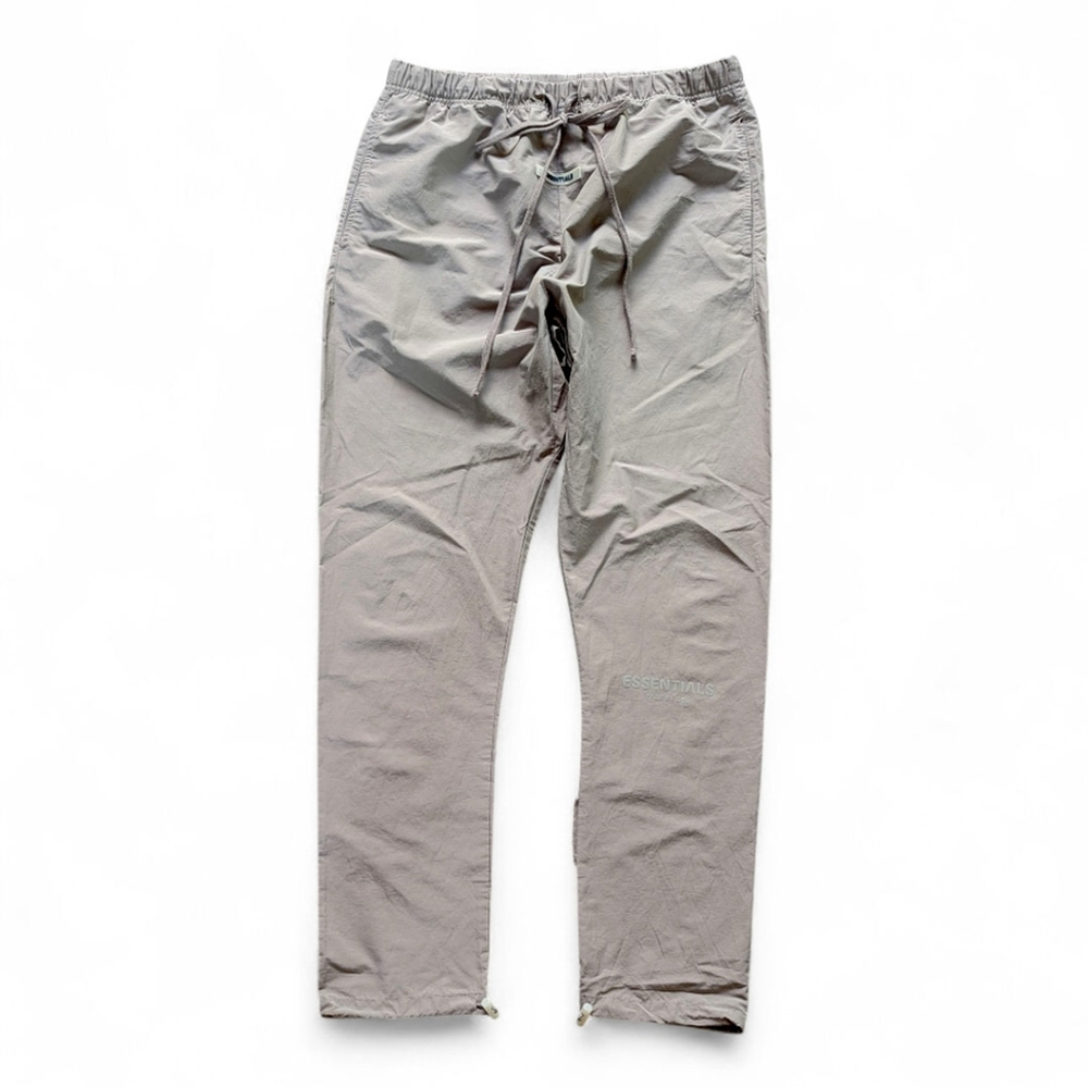 Fear of God Essentials Mens Nylon Track Pant XL Taupe Water Resistant Streetwear - Picture 2 of 9